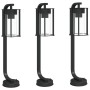 Outdoor floor lamps 3 pcs stainless steel black 60cm by , Outdoor lighting - Ref: Foro24-4006346, Price: 87,99 €, Discount: %