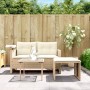 Garden sofa set with beige cushions 3 pieces PE rattan by , Outdoor sofas - Ref: Foro24-365461, Price: 216,02 €, Discount: %