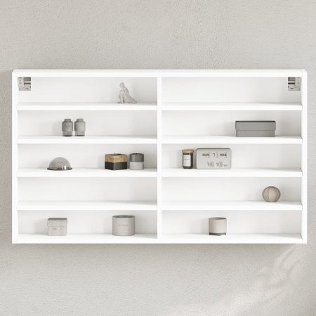 White engineered wood display case 100x15x58 cm by , Shelves and shelves - Ref: Foro24-847926, Price: 58,99 €, Discount: %