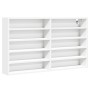 Vitrina de madera ingeniería blanca 100x15x58 cm de , Estantes y estanterías - Ref: Foro24-847926, Precio: 58,99 €, Descuento: %