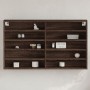 Vitrina de madera de ingeniería marrón roble 100x15x58 cm de , Estantes y estanterías - Ref: Foro24-847932, Precio: 55,99 €, ...