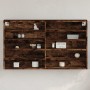 Engineered wood display case in smoked oak, 100x15x58 cm. by , Shelves and shelves - Ref: Foro24-847930, Price: 53,88 €, Disc...