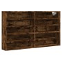 Engineered wood display case in smoked oak, 100x15x58 cm. by , Shelves and shelves - Ref: Foro24-847930, Price: 53,88 €, Disc...