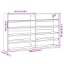 Rauchige Eichenholz-Engineering-Vitrine 100x15x58 cm von , Regale und Regale - Ref: Foro24-847930, Preis: 53,88 €, Rabatt: %