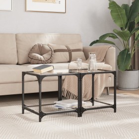 Coffee tables 2 units clear glass and steel 40x40x40 cm by , Coffee table - Ref: Foro24-845963, Price: 65,76 €, Discount: %