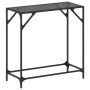 Console table with black glass surface and steel frame 80x35x81 cm by , console tables - Ref: Foro24-846019, Price: 51,82 €, ...