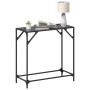 Console table with black glass surface and steel frame 80x35x81 cm by , console tables - Ref: Foro24-846019, Price: 51,82 €, ...