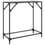 Console table with black glass surface and steel frame 80x35x81 cm by , console tables - Ref: Foro24-846019, Price: 51,82 €, ...