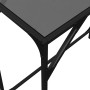 Console table with black glass surface and steel frame 80x35x81 cm by , console tables - Ref: Foro24-846019, Price: 51,82 €, ...