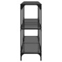 Mesa consola con superficie de vidrio negro acero 118,5x30x81cm de , Mesas consola - Ref: Foro24-846031, Precio: 102,93 €, De...