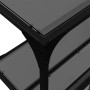 Console table with black glass surface and steel frame 158.5x30x81cm by , console tables - Ref: Foro24-846033, Price: 114,14 ...