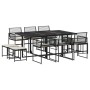 Set de comedor jardín 11 pzas con cojines ratán sintético negro de , Conjuntos de jardín - Ref: Foro24-3295029, Precio: 713,9...