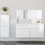 Set muebles de baño 3 piezas madera contrachapada blanco brillo de , Muebles de baño - Ref: Foro24-3308535, Precio: 114,55 €,...