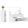 Set muebles de baño 3 piezas madera contrachapada blanco brillo de , Muebles de baño - Ref: Foro24-3308535, Precio: 114,55 €,...