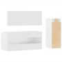 Bathroom furniture set, 3 pieces, plywood, glossy white. by , Bathroom furniture - Ref: Foro24-3308535, Price: 114,55 €, Disc...