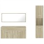 Set de muebles de baño 3 pzas madera contrachapada roble Sonoma de , Muebles de baño - Ref: Foro24-3308528, Precio: 148,59 €,...