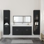 4-piece black plywood bathroom furniture set by , Bathroom furniture - Ref: Foro24-3308537, Price: 187,99 €, Discount: %