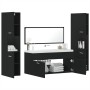 4-piece black plywood bathroom furniture set by , Bathroom furniture - Ref: Foro24-3308537, Price: 187,99 €, Discount: %