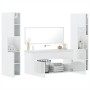 4-piece bathroom furniture set made of glossy white plywood by , Bathroom furniture - Ref: Foro24-3308540, Price: 215,54 €, D...