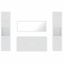 4-piece bathroom furniture set made of glossy white plywood by , Bathroom furniture - Ref: Foro24-3308540, Price: 215,54 €, D...