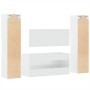 4-piece bathroom furniture set made of glossy white plywood by , Bathroom furniture - Ref: Foro24-3308540, Price: 215,54 €, D...