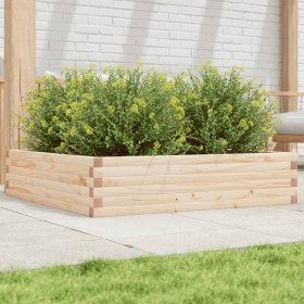 Jardinera de madera maciza de pino 100x100x23 cm de , Maceteros y jardineras - Ref: Foro24-847208, Precio: 77,99 €, Descuento: %