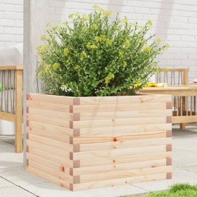 Solid pine wood planter 60x60x45.5 cm by , Pots and planters - Ref: Foro24-847248, Price: 91,13 €, Discount: %