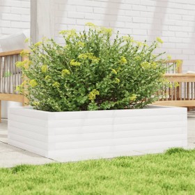 Jardinera de madera maciza de pino blanco 90x60x23 cm de , Maceteros y jardineras - Ref: Foro24-847234, Precio: 72,65 €, Desc...