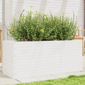 Solid white pine wood planter 110x40x45.5 cm by , Pots and planters - Ref: Foro24-847274, Price: 163,99 €, Discount: %