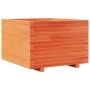 Jardinera madera maciza de pino marrón cera 70x70x49,5 cm de , Maceteros y jardineras - Ref: Foro24-847365, Precio: 144,29 €,...