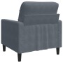 Dark gray velvet armchair, 60 cm by , Sofas - Ref: Foro24-4007605, Price: 154,92 €, Discount: %