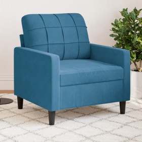 Samt blauer Sessel, 60 cm. von , Sofas - Ref: Foro24-4007613, Preis: 133,99 €, Rabatt: %