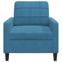 Blue velvet armchair 60 cm by , Sofas - Ref: Foro24-4007613, Price: 133,99 €, Discount: %