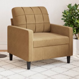 Brown velvet armchair 60 cm by , Sofas - Ref: Foro24-4007611, Price: 152,08 €, Discount: %