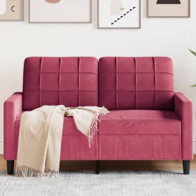 Two-seater velvet sofa in burgundy red, 120 cm by , Sofas - Ref: Foro24-4007618, Price: 211,99 €, Discount: %