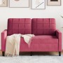 Two-seater velvet sofa in burgundy red, 120 cm by , Sofas - Ref: Foro24-4007618, Price: 212,19 €, Discount: %