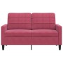 Zweisitziges Samtsofa in Bordeauxrot, 120 cm. von , Sofas - Ref: Foro24-4007618, Preis: 211,99 €, Rabatt: %