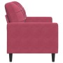 Two-seater velvet sofa in burgundy red, 120 cm by , Sofas - Ref: Foro24-4007618, Price: 212,19 €, Discount: %