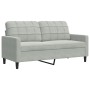 Zweiplätziges Samtsofa in hellem Grau, 140 cm. von , Sofas - Ref: Foro24-4007624, Preis: 223,86 €, Rabatt: %