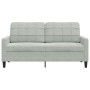 Zweiplätziges Samtsofa in hellem Grau, 140 cm. von , Sofas - Ref: Foro24-4007624, Preis: 223,86 €, Rabatt: %