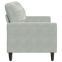 Zweiplätziges Samtsofa in hellem Grau, 140 cm. von , Sofas - Ref: Foro24-4007624, Preis: 223,86 €, Rabatt: %