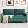 Zweiplätziges Samtsofa in dunkelgrün, 140 cm. von , Sofas - Ref: Foro24-4007626, Preis: 231,74 €, Rabatt: %