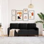 3-seater black velvet sofa 180 cm by , Sofas - Ref: Foro24-4007639, Price: 259,50 €, Discount: %