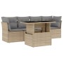 Gartensofa-Set mit 5-teiligen Kissen aus synthetischem Rattan in Beige. von , Gartensets - Ref: Foro24-3266349, Preis: 360,33...