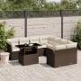 Gartensofagarnitur 9-teilig mit braunen Kissen aus synthetischem Rattan. von , Gartensets - Ref: Foro24-3266433, Preis: 643,0...