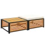 Mesa de jardín con taburete madera maciza de acacia de , Sofás modulares de exterior - Ref: Foro24-367650, Precio: 182,35 €, ...