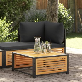 Solid acacia wood garden table 68x68x30 cm by , Modular outdoor sofas - Ref: Foro24-367644, Price: 88,99 €, Discount: %