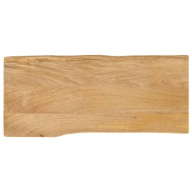 Solid mango wood natural edge table top 80x40x3.8 cm by , Table tops - Ref: Foro24-370730, Price: 47,20 €, Discount: %