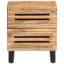 Solid rough mango wood bedside table 40x34x46 cm by , Nightstands - Ref: Foro24-377426, Price: 92,99 €, Discount: %