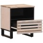 Solid bleached mango wood bedside table 40x34x46 cm by , Nightstands - Ref: Foro24-377472, Price: 72,99 €, Discount: %